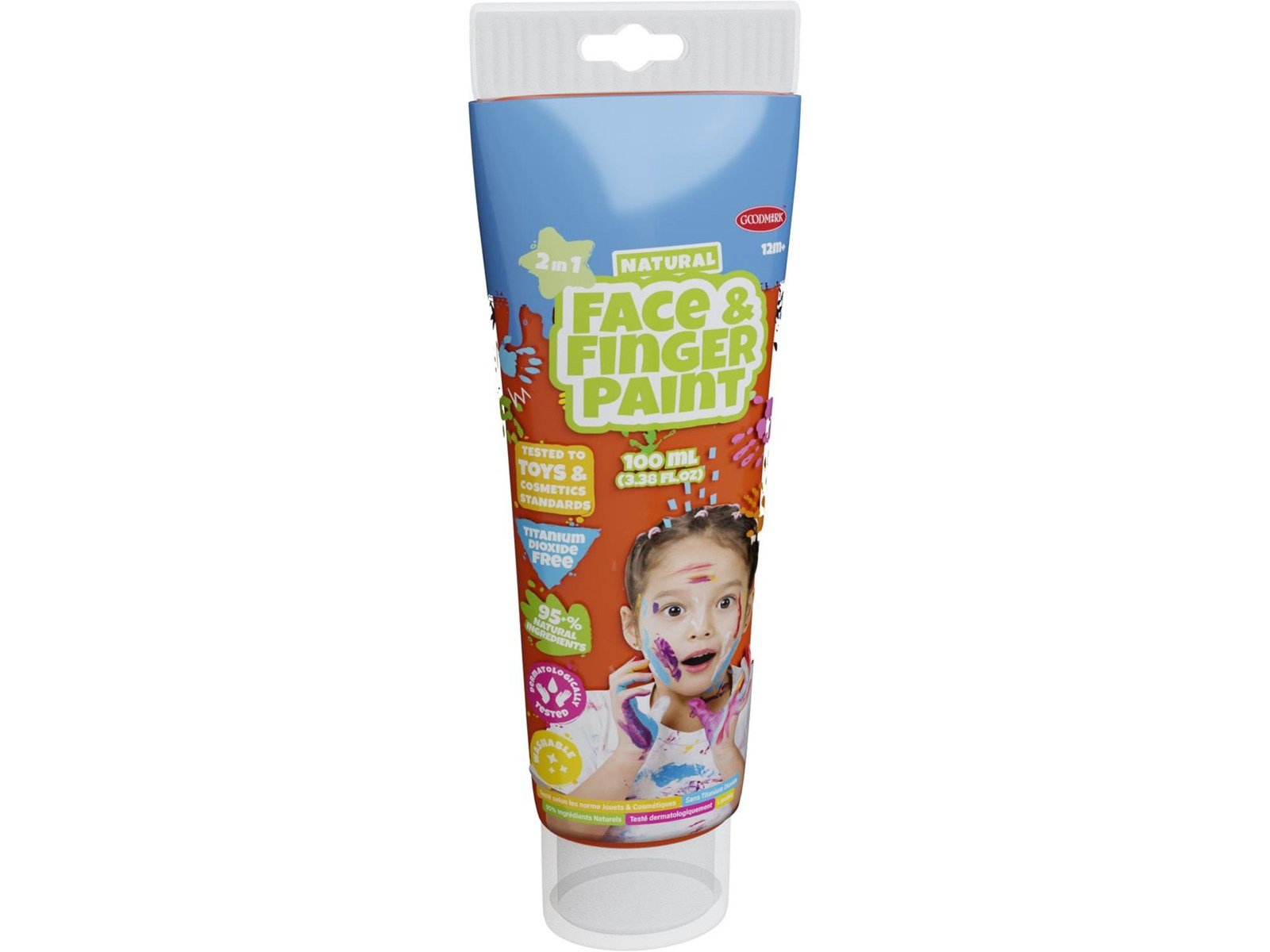 Boti Natural Face & Fingerpaint Tube - Orange 100ml Boti Natural Face & Fingerpaint Tube - Orange 100ml
